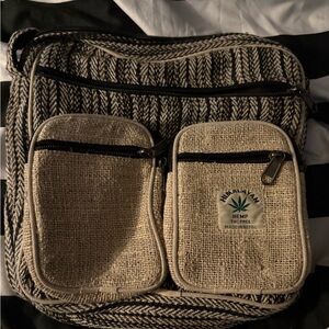 Tan and Black Men's Bag